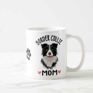 Border Collie Mum Gift Black White Puppy Dog Coffee Mug