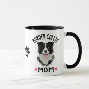 Border Collie Mum Gift Black White Puppy Dog Mug