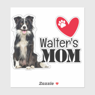 Border Collie Mum Personalised Sticker