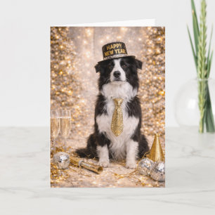 Border Collie New Year Card – Happy New Year Dog