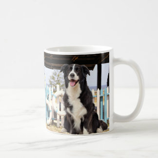 Border Collie on the beach Coffee Mug