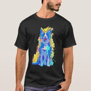 Border Collie Painting Aesthetic Border Collie Art T-Shirt
