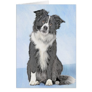 Border Collie Painting - Cute Original Dog Art