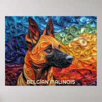 Border Collie Paper Quilling Art Dog Portrait