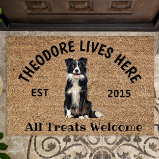 Border Collie Personalised Dog Lover Doormat