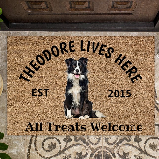 Border Collie Personalised Dog Lover Doormat (Creator Uploaded)