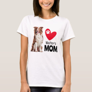 Border Collie Personalised Mum T-Shirt