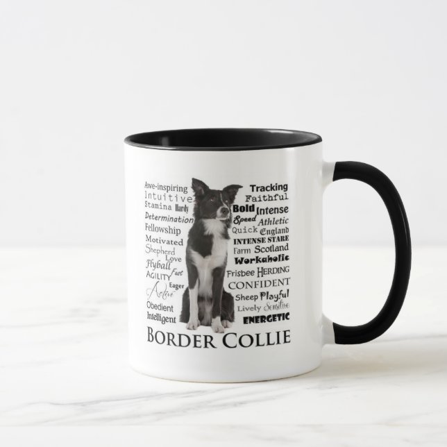 Border Collie Personality Traits Mug (Right)