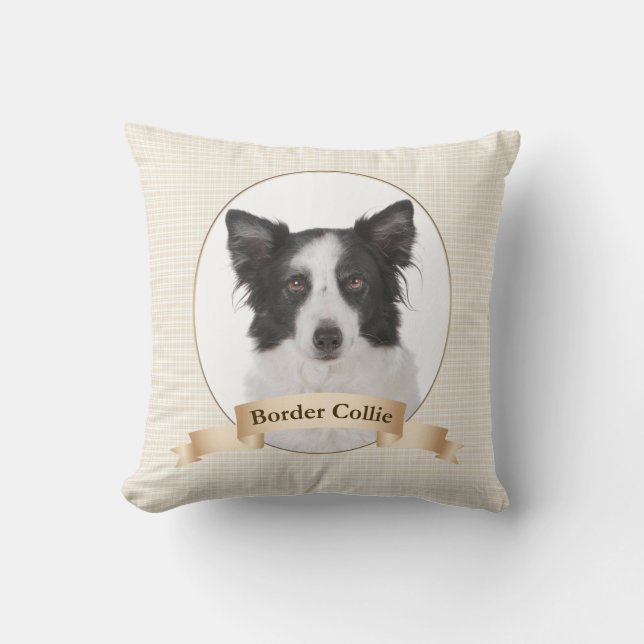 Border Collie Pillow (Front)