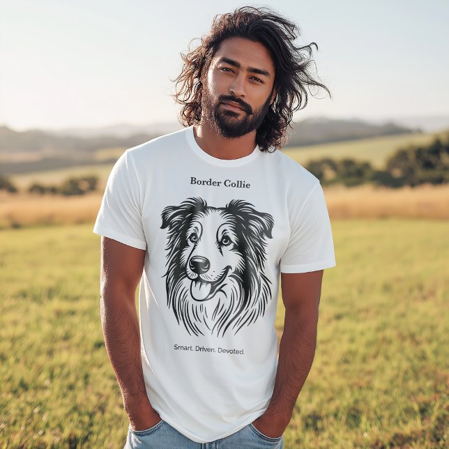 Border Collie Portrait T-Shirt (Creator Uploaded)