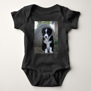 Border Collie Puppy Farm Life, Baby Bodysuit