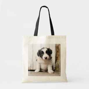 Border Collie Puppy Tote Bag