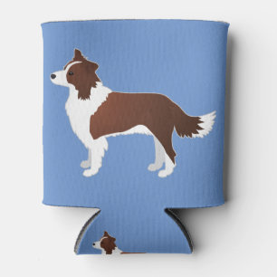 Border Collie Red Dog Breed Side View Silhouette Can Cooler