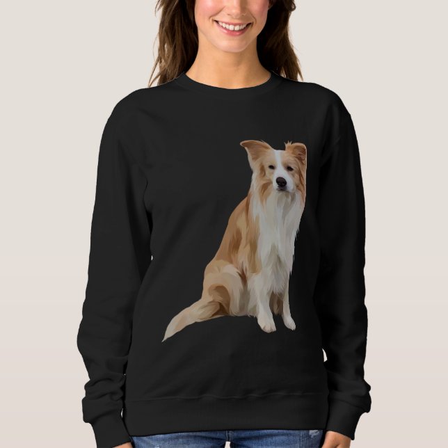 Border Collie Red Sweatshirt (Front)