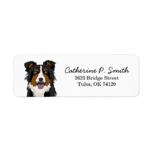 Border Collie Return Address Label