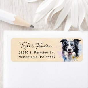 Border Collie Return Address Label