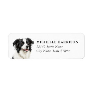 Border Collie Return Address Labels