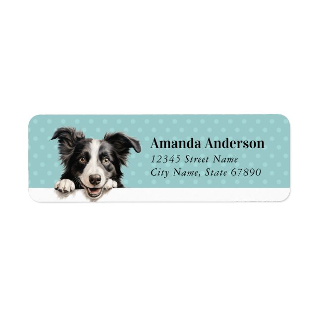 Border Collie Return Address Labels (Front)
