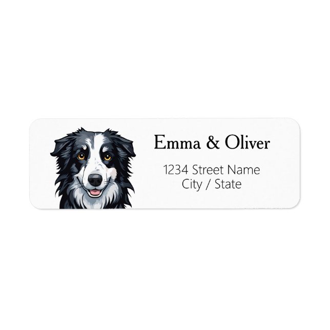 Border Collie Return Address Labels (Front)