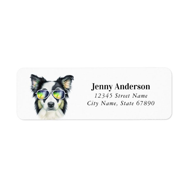 Border Collie Return Address Labels (Front)