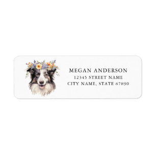Border Collie Return Address Labels