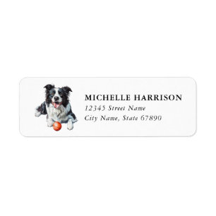 Border Collie Return Address Labels