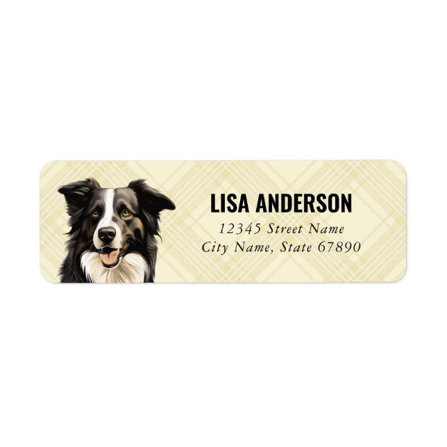 Border Collie Return Address Labels (Front)