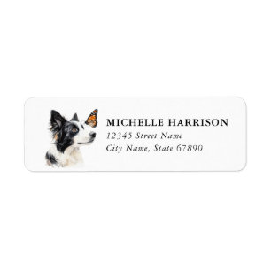 Border Collie Return Address Labels