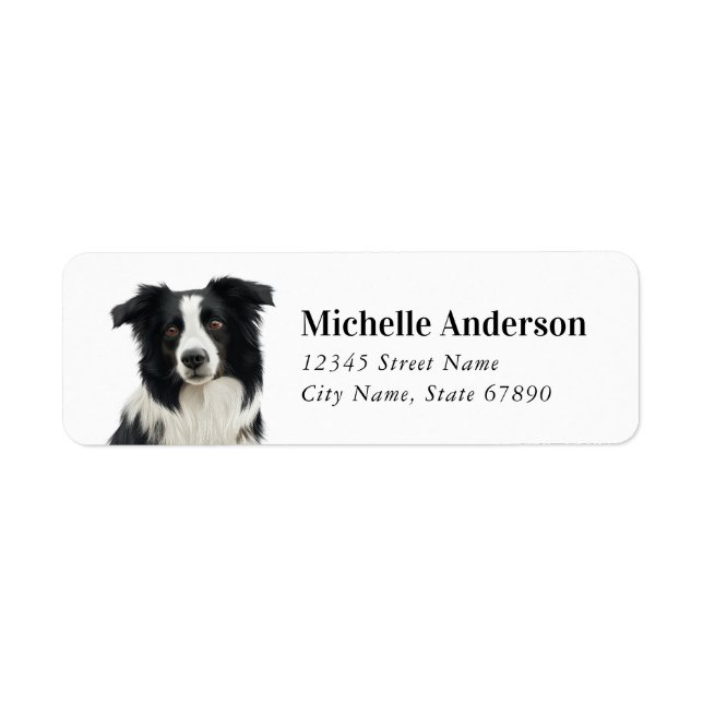 Border Collie Return Address Labels (Front)
