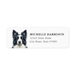 Border Collie Return Address Labels