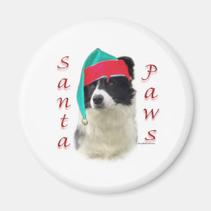 Border Collie Santa Paws Magnet