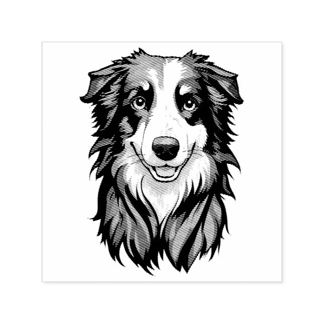 Border Collie Self-inking Stamp (Design)