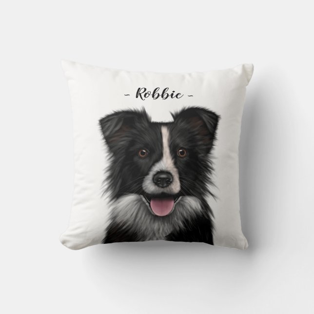 Border Collie - Sheep Dog  Cushion (Front)