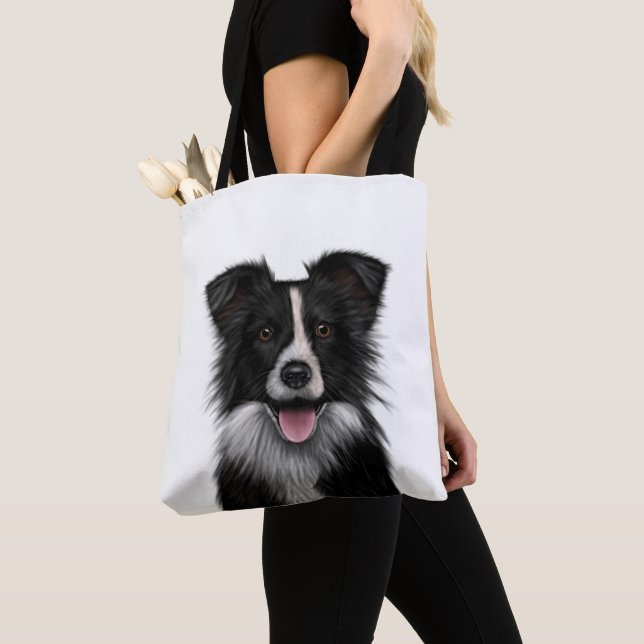 Border Collie - Sheep Dog Tote Bag (Close Up)