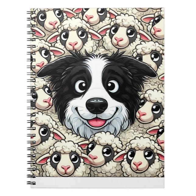 Border Collie & Sheep Herding Notebook (Front)