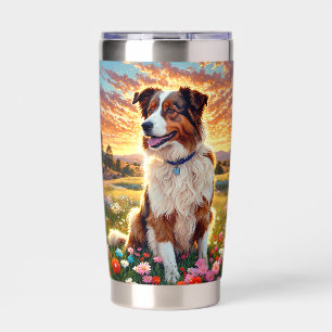 Border Collie Shepherd Dog Insulated Tumbler