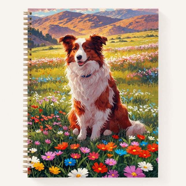 Border Collie Shepherd Dog Notebook (Front)