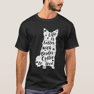 Border Collie Shirt Design For Border Collie Dog L