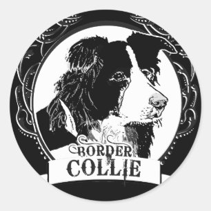 Border Collie T-shirt Classic Round Sticker