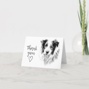 Border Collie Thank You Card