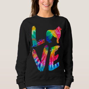 Border Collie Tie Dye Love Dog Mum Dad Sweatshirt