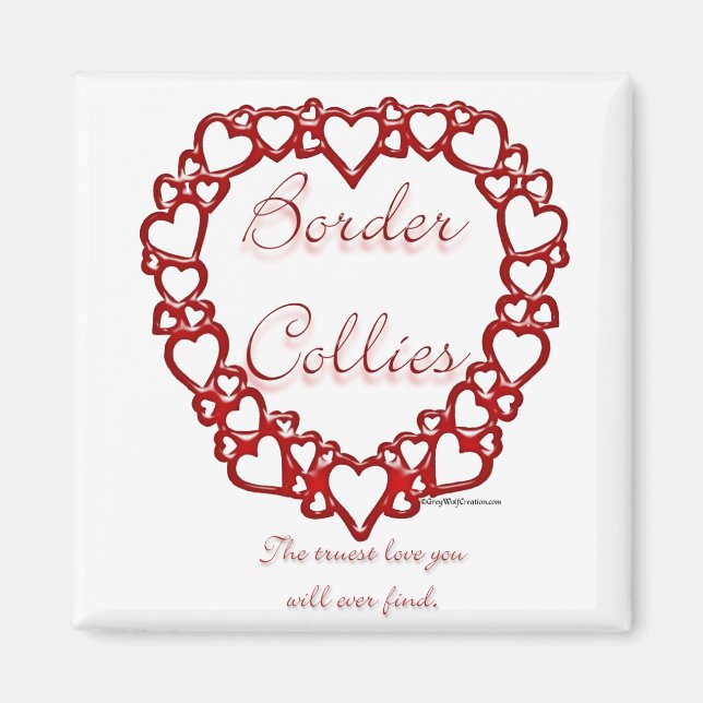 Border Collie True Love Magnet (Front)