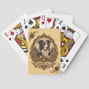 Border Collie, Vintage Heritage Dog Playing Cards