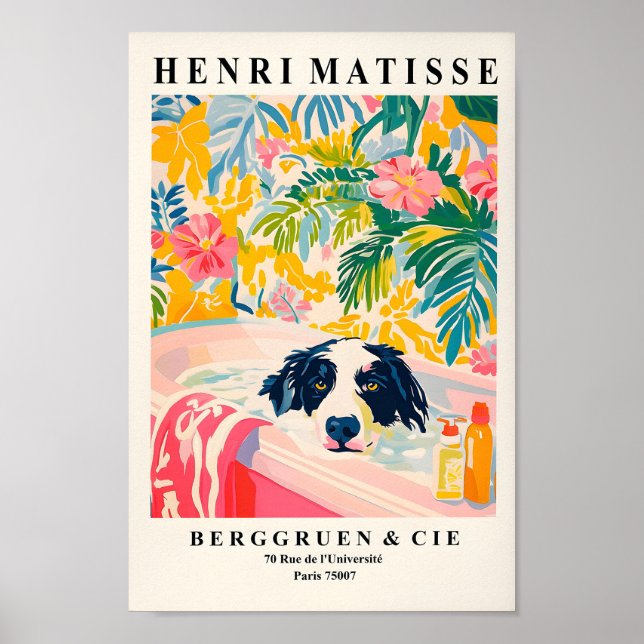 Border Collie Wall Art, Aesthetic Poster, Funny Ba Poster (Front)