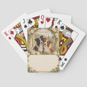 Border Collie Wedding Guest Book Signing Deck Playing Cards