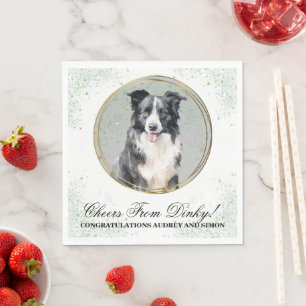 Border Collie Wedding Napkins With Dogs Photo