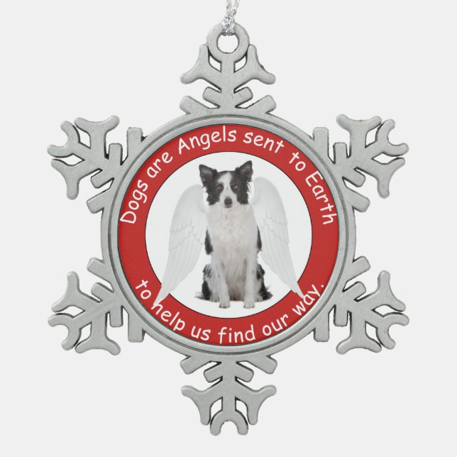 Border Collies Are Angels Ornament (Front)