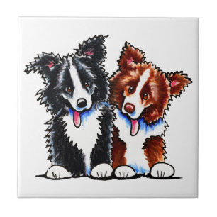 Border Collies Little League Ceramic Tile