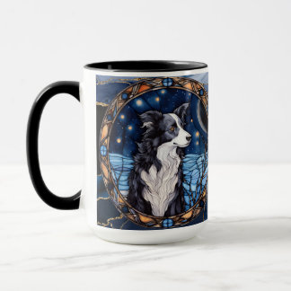 Border Collies on a Starry Night Mug