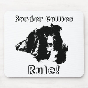 Border Collies Rule Funny Dog Mousepad